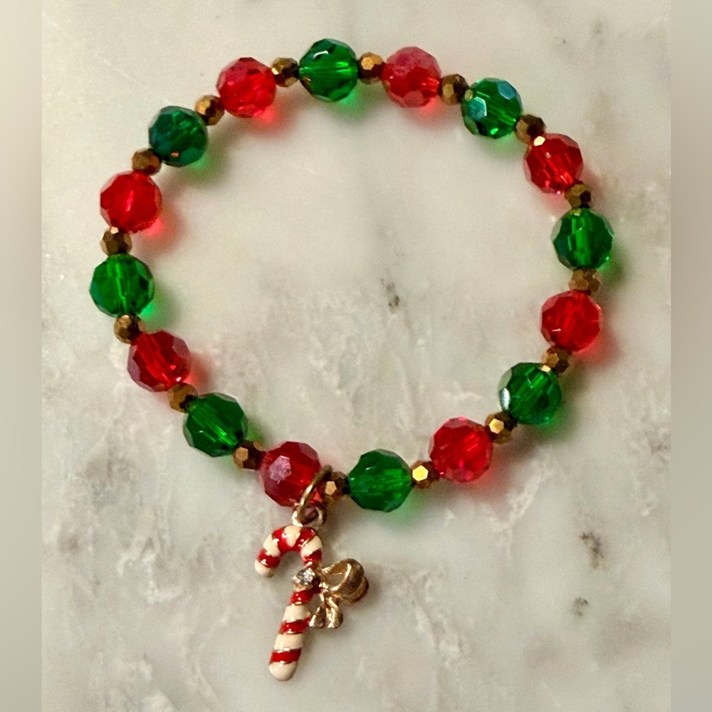 Candy Cane Holiday Bracelet